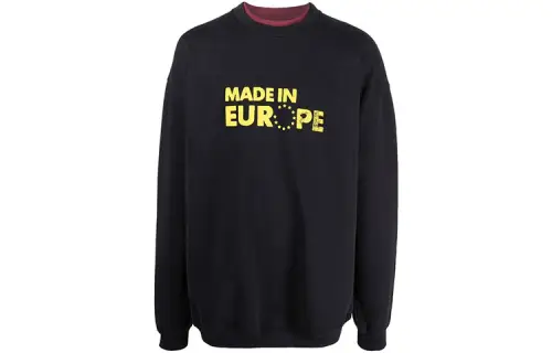 Vetements Sweaters Unisex Black Crew Neck Moderate Straight Fit