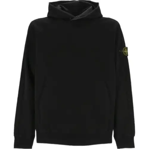 STONE ISLAND Logo-Patch Long-Sleeved Hoodie