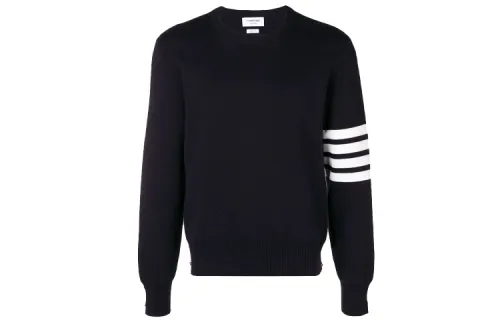 THOM BROWNE Tom Brown classic four stripes old money style knitted pullover autumn and winter sweater for men