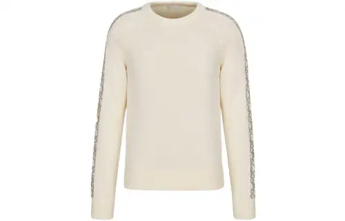 DIOR Quarterly New Products Sweaters Men's Beige Crew Neck Moderate Other