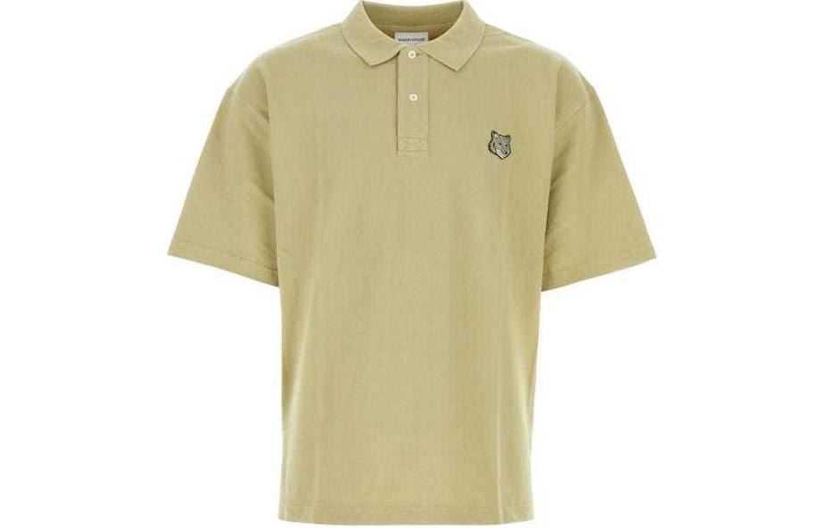 Мужское поло Maison Maison Kitsune SS24 PoloPolo (шалфейно-зеленый)