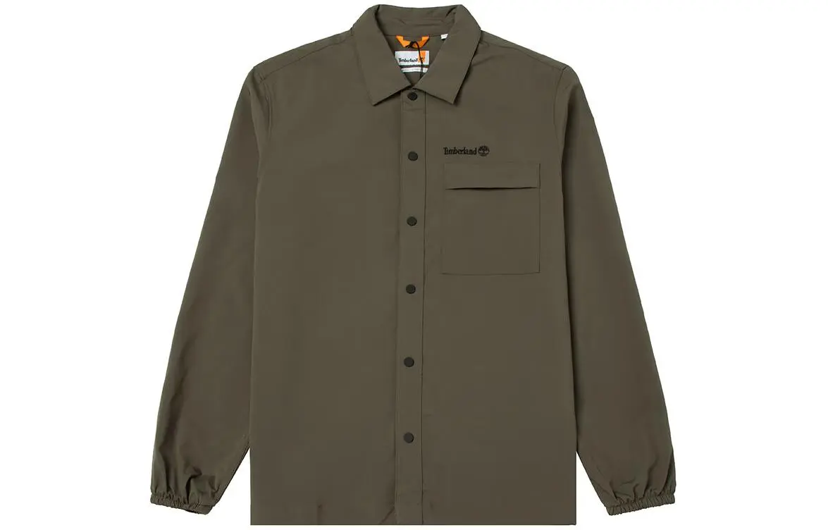 Timberland Shirts Men's Green Pointed Collar Moderate Other