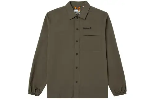 Timberland Shirts Men's Green Pointed Collar Moderate Other