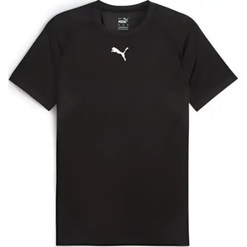 PUMA T Shirts Men's Black Crew Neck Moderate