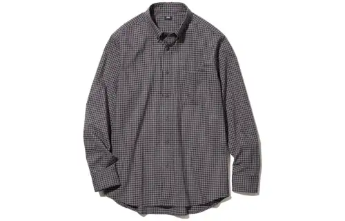 UNIQLO Shirts Men's Camel Pointed Collar Moderate Other