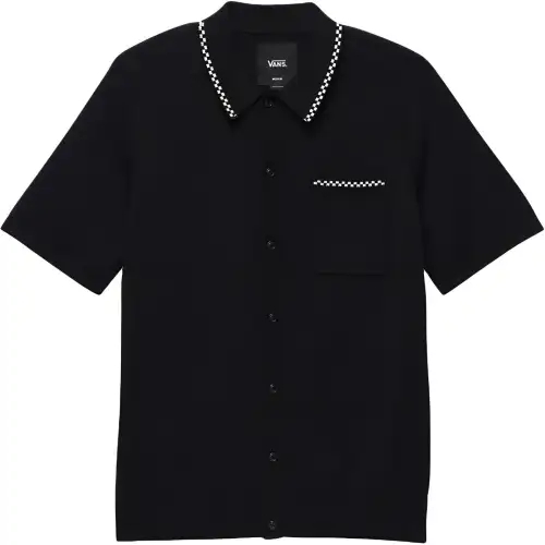 Vans Baldwin Shirts Men's Black Lapel Moderate Other