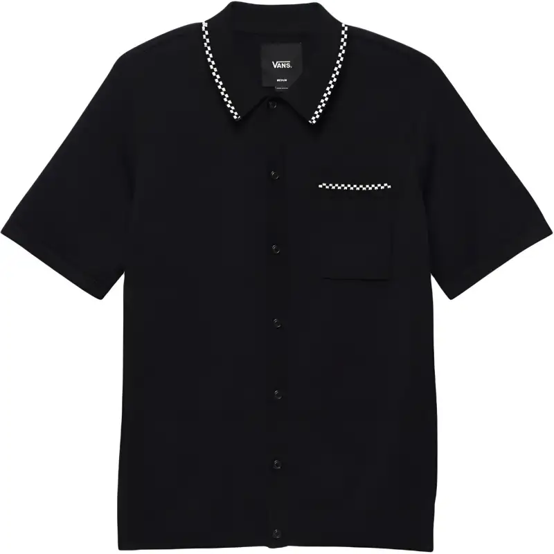 Vans Baldwin Shirts Men's Black Lapel Moderate Other