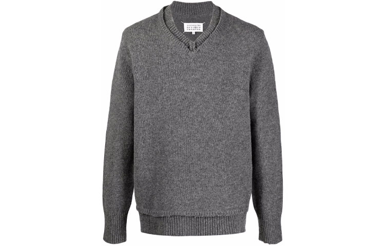 Maison Margiela elbow-patch knitted jumper