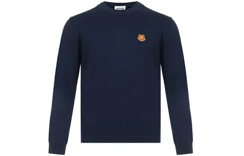 KENZO Classic Tiger Head Knitwear Men's Marine Blue