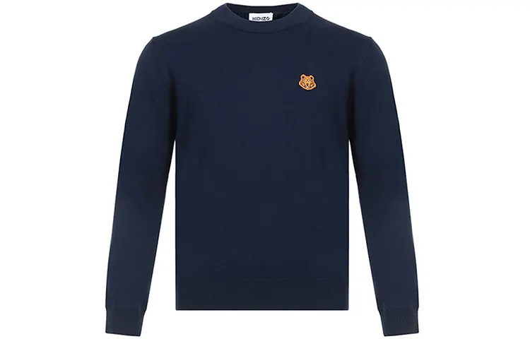 KENZO Classic Tiger Head Knitwear Men's Marine Blue