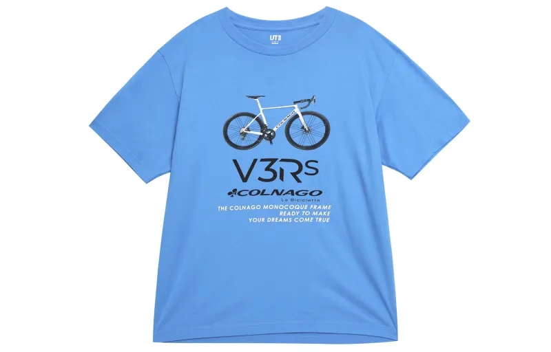 UNIQLO T Shirts Unisex Blue Crew Neck Moderate Straight Fit
