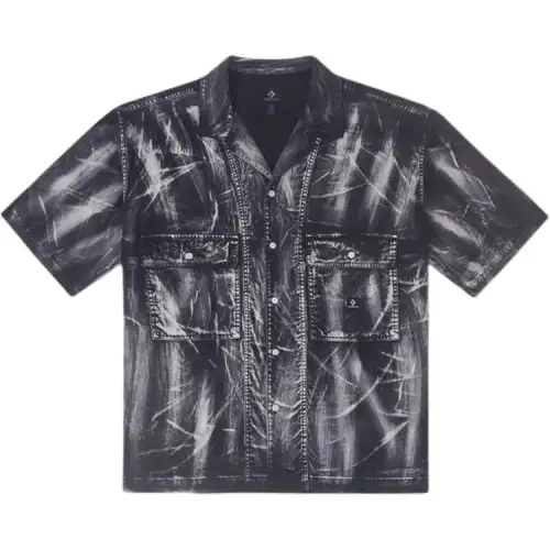 Converse Shirts Men's Black Lapel Moderate Other