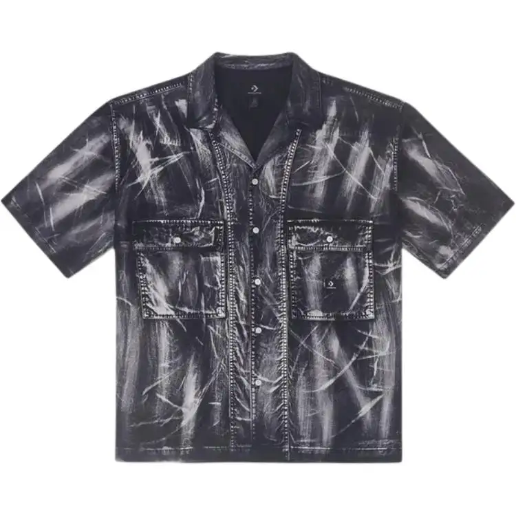 Converse Shirts Men's Black Lapel Moderate Other
