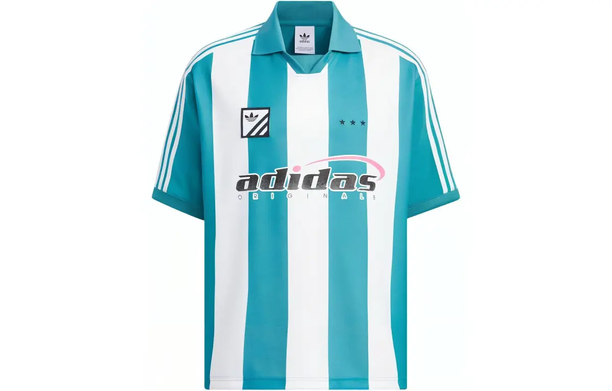 Adidas Originals PLAY FOOTBALL SHIRT Polo Shirt Men's Arctic Ocean Blue