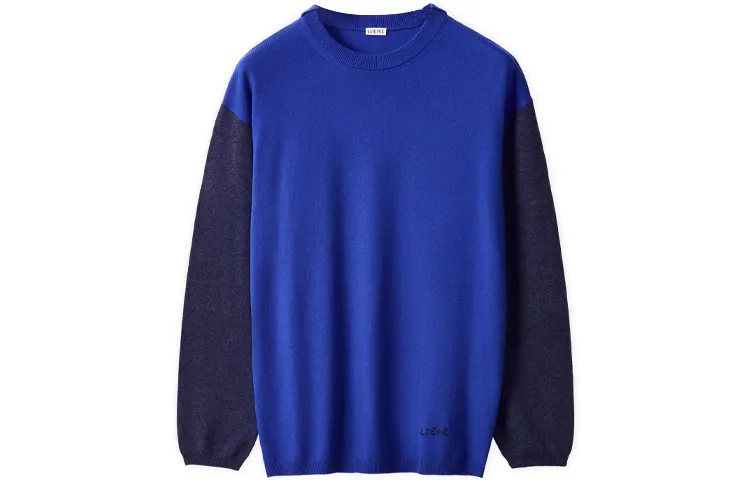 LOEWE Sweaters Men's Blue Crew Neck Moderate Other