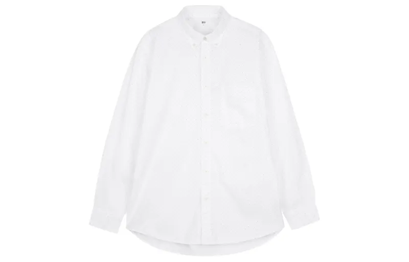 UNIQLO Shirts Unisex White Stand Collar Moderate Other