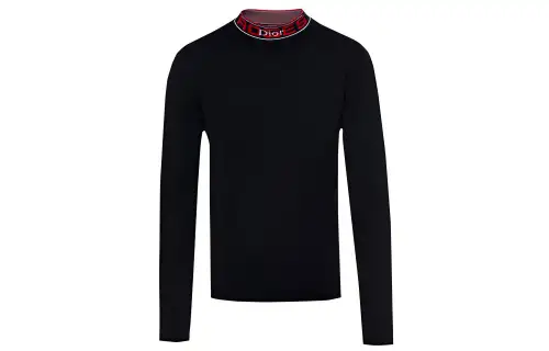 DIOR Quarterly New Products Sweaters Men's Black Crew Neck Moderate Other