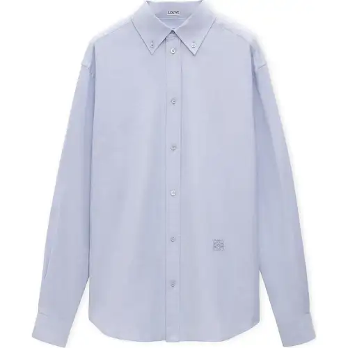 LOEWE Logo Embroidered Long Sleeved Shirt