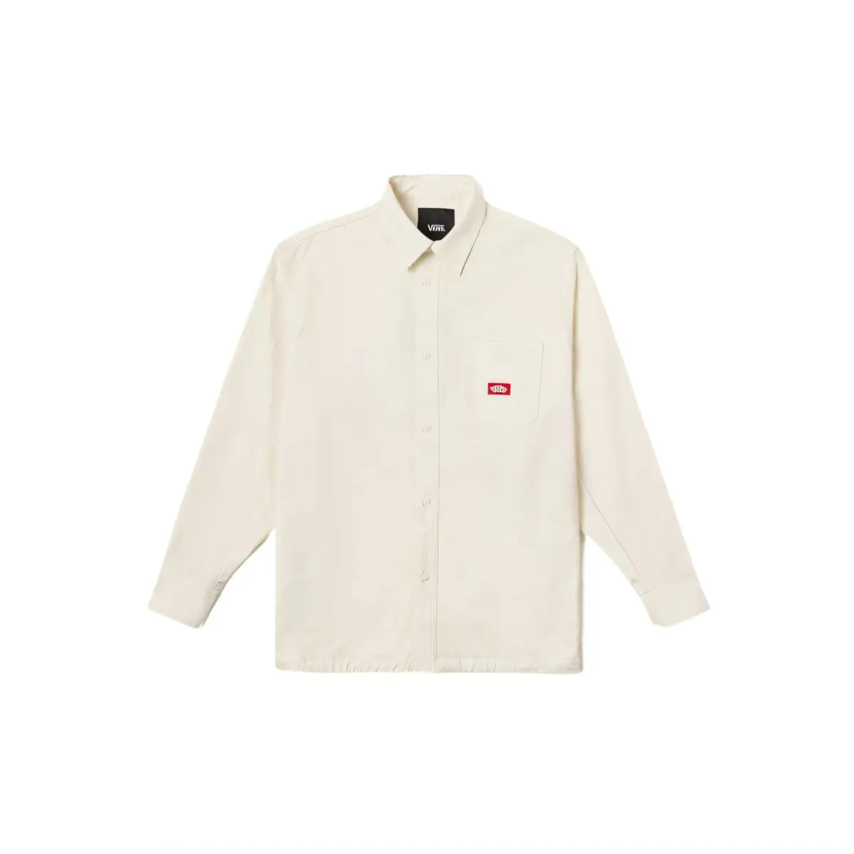 Vans Shirts Men's Ecru Lapel Moderate Straight Fit