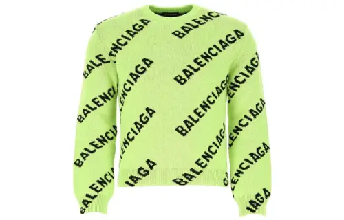 Balenciaga Sweaters Unisex Green Crew Neck Moderate Other