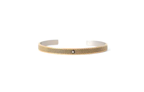 Maison Margiela Star detail Textured Cuff Bracelet