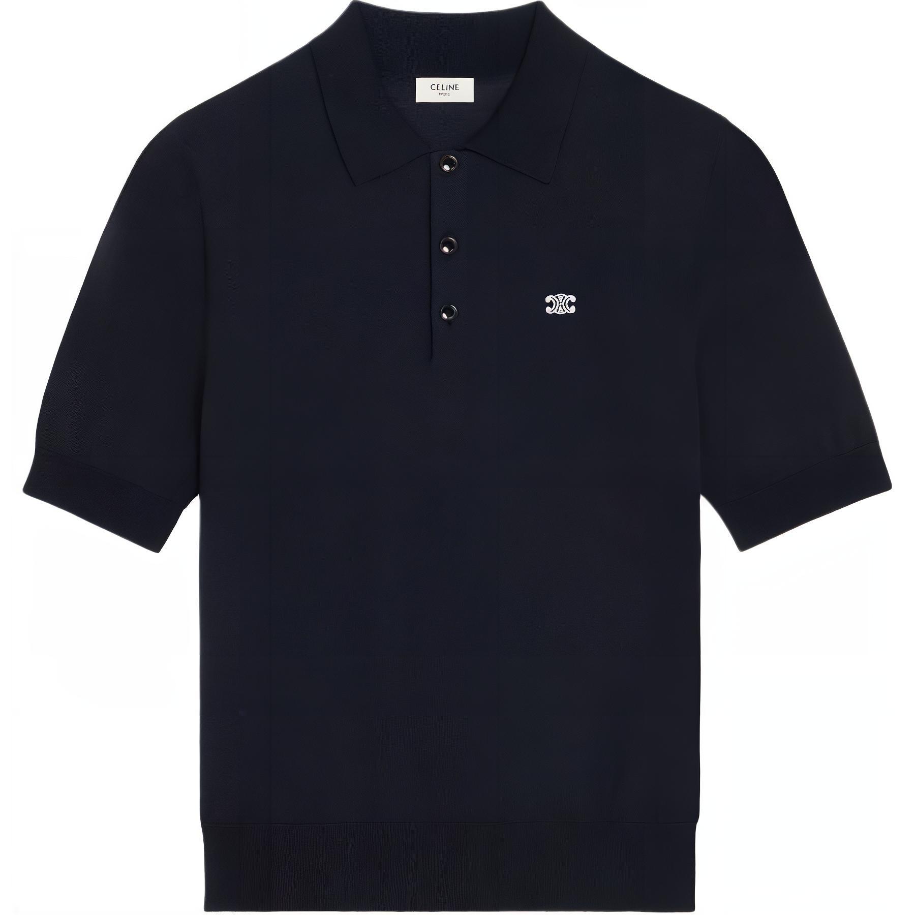 CELINE Triomphe Polo In Fine Cotton