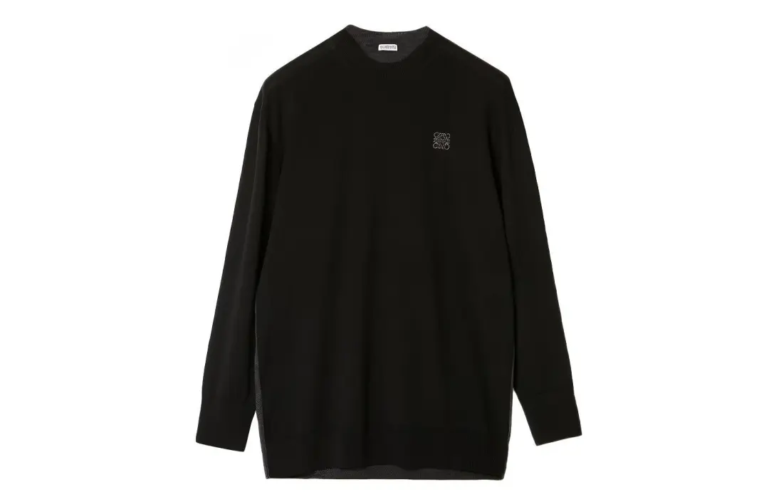 LOEWE Sweaters Men's Black Crew Neck Moderate Other
