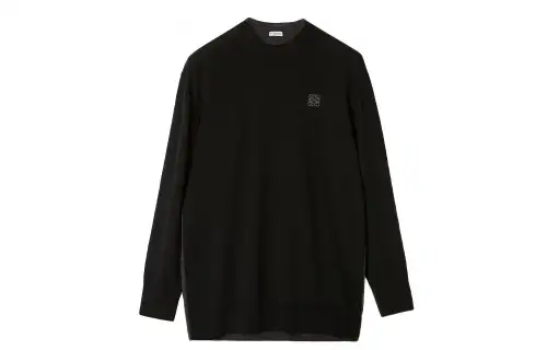 LOEWE Sweaters Men's Black Crew Neck Moderate Other