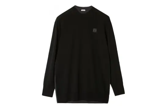 LOEWE Sweaters Men's Black Crew Neck Moderate Other