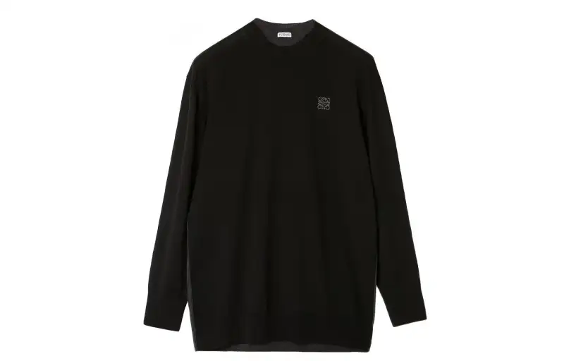 LOEWE Sweaters Men's Black Crew Neck Moderate Other