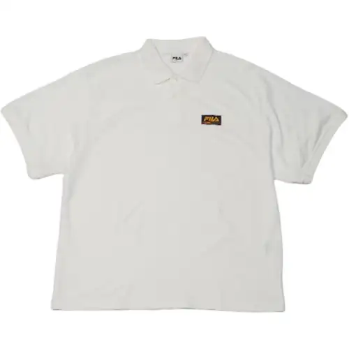 FILA Polo Shirts Unisex White Polo Collar Moderate Other