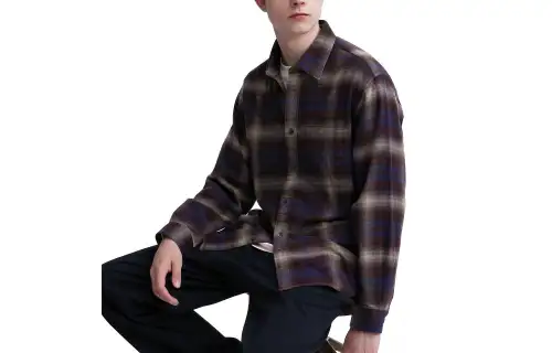 UNIQLO Shirts Men's Dark Red Pointed Collar Moderate Other