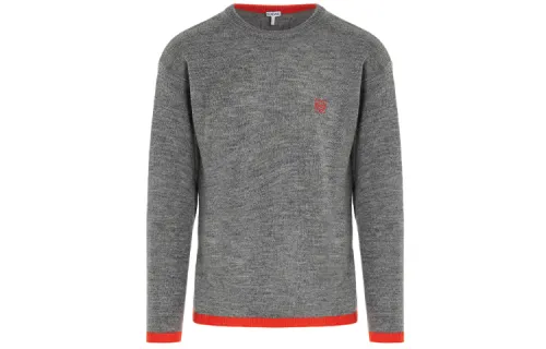 LOEWE Sweaters Men's Gray Crew Neck Moderate Other