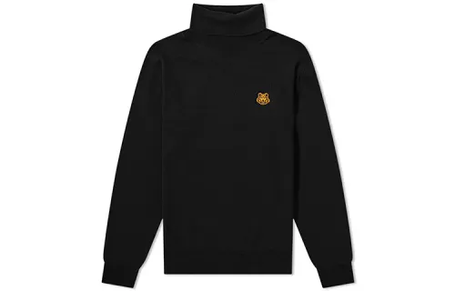 KENZO Sweaters Men's Black Turtleneck Moderate A Line