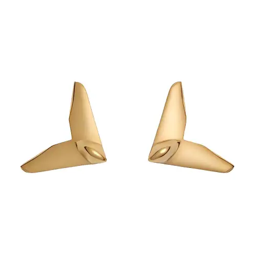 Bottega Veneta Sterling Silver Earrings Women's Gold