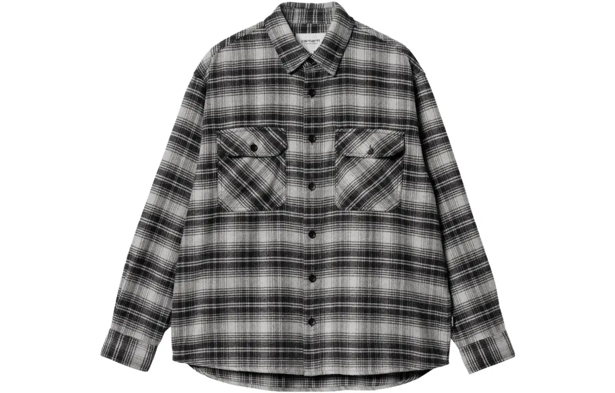Carhartt WIP Shirts Men's Gray Lapel Moderate Other