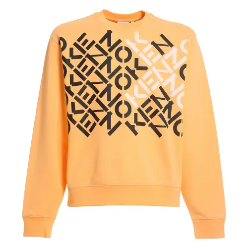 KENZO Sweatshirts Men's Yellow Crew Neck Moderate Regular