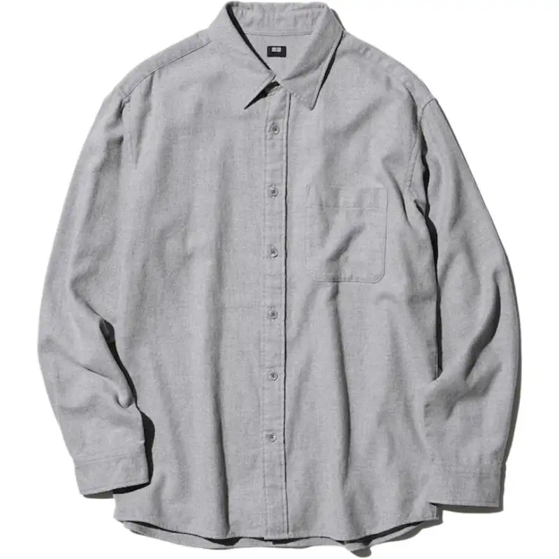 UNIQLO Shirts Men's Gray Lapel Thin Other