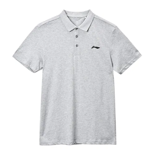 Li Ning Sports Life Collection Polo Shirt Men's Gray