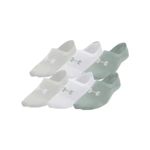 Under Armour Breathe UA Lite comfortable, soft and skin-friendly fashionable socks for women, 6 pairs, silicon green/aqua green