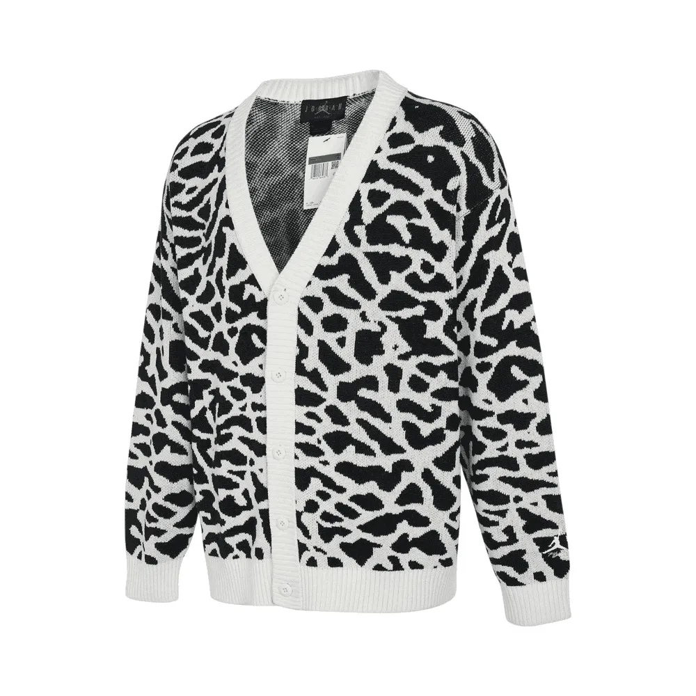 Jordan Fight Heritage Knit Cardigan Asia Sizing White Cement Grey