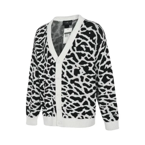 Jordan Fight Heritage Knit Cardigan Asia Sizing White Cement Grey