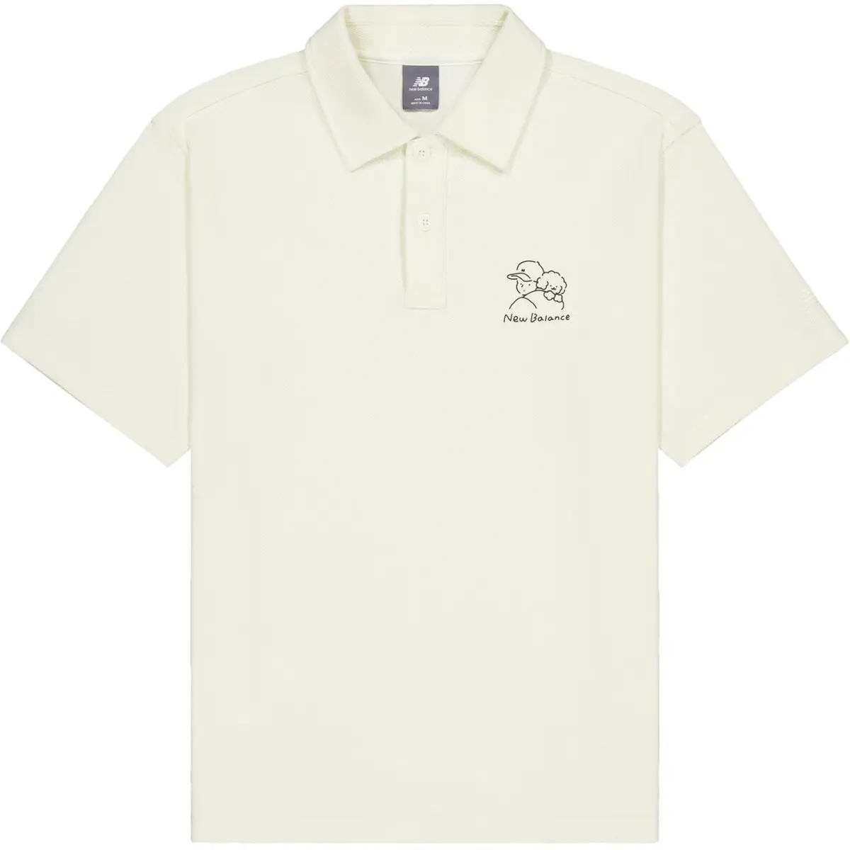 New Balance Live With The New Balance Polo Shirt Unisex Ivory White