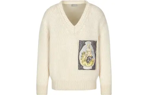DIOR V Neck Knitted Jumper