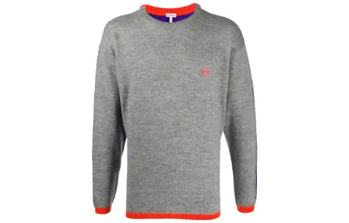 LOEWE Sweaters Men's Gray Crew Neck Moderate Other