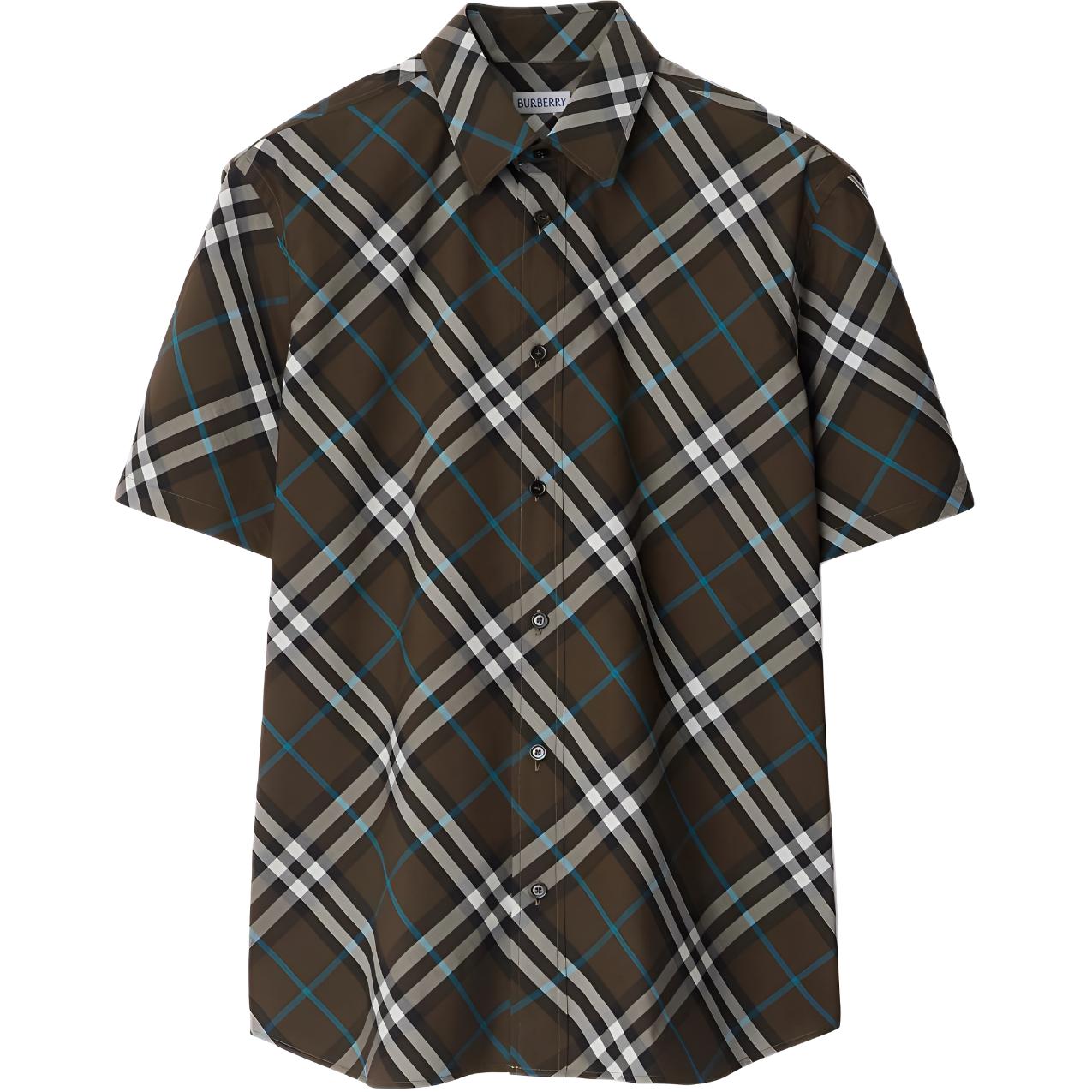 Мужская рубашка Burberry (коричневая в клетку)