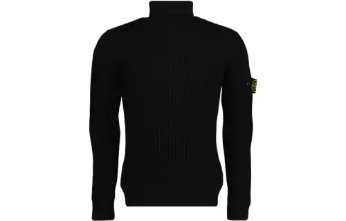STONE ISLAND Logo Patch Turtle Neck Jumper