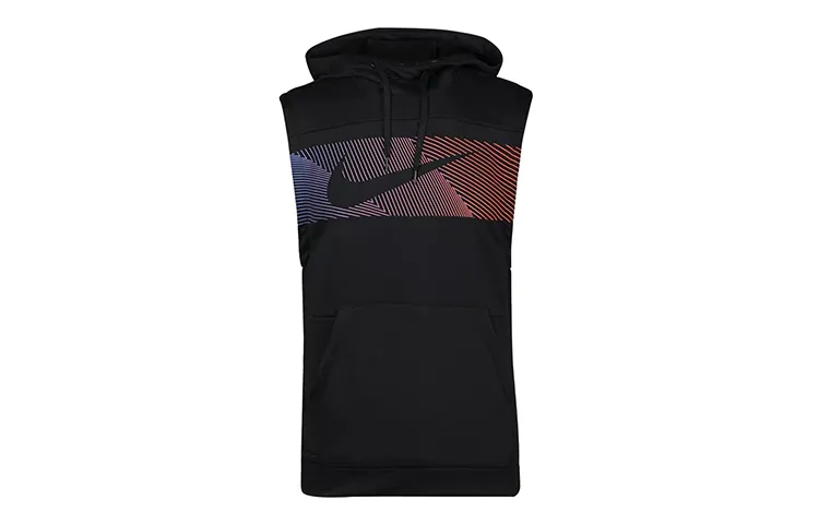Nike Tank Tops Men's Black Hooded Moderate Straight Fit