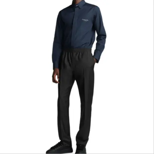 DIOR Shirts Men's Blue Lapel Moderate Other