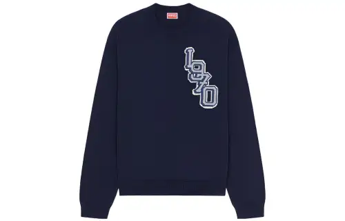 KENZO Logo Patch Crewneck Knit Jumper